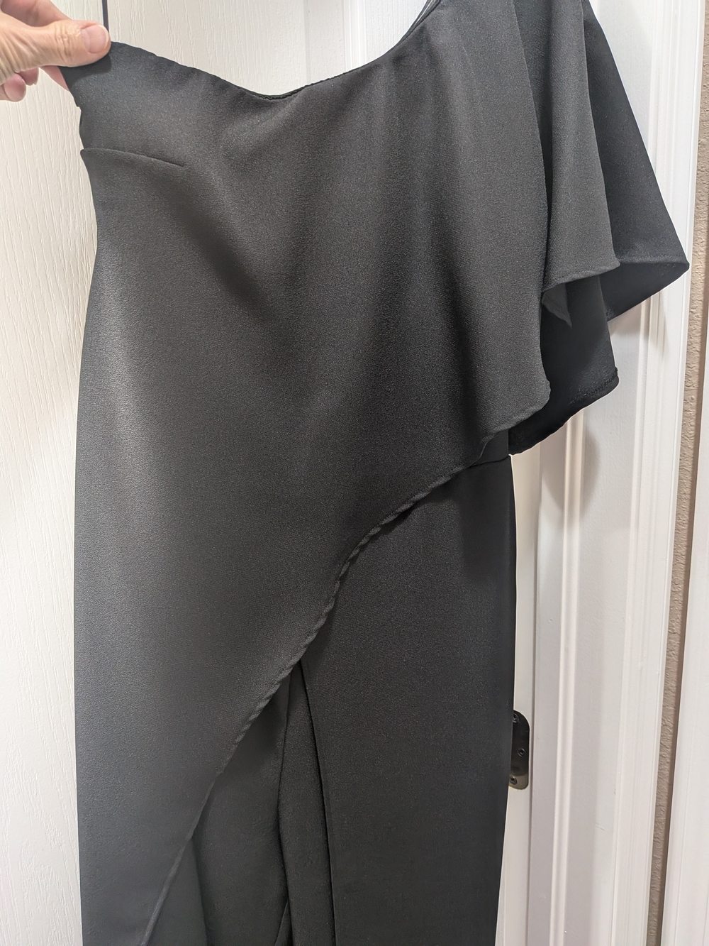 VENUS One-Shoulder Black Jumpsuit - Picture 4 of 4